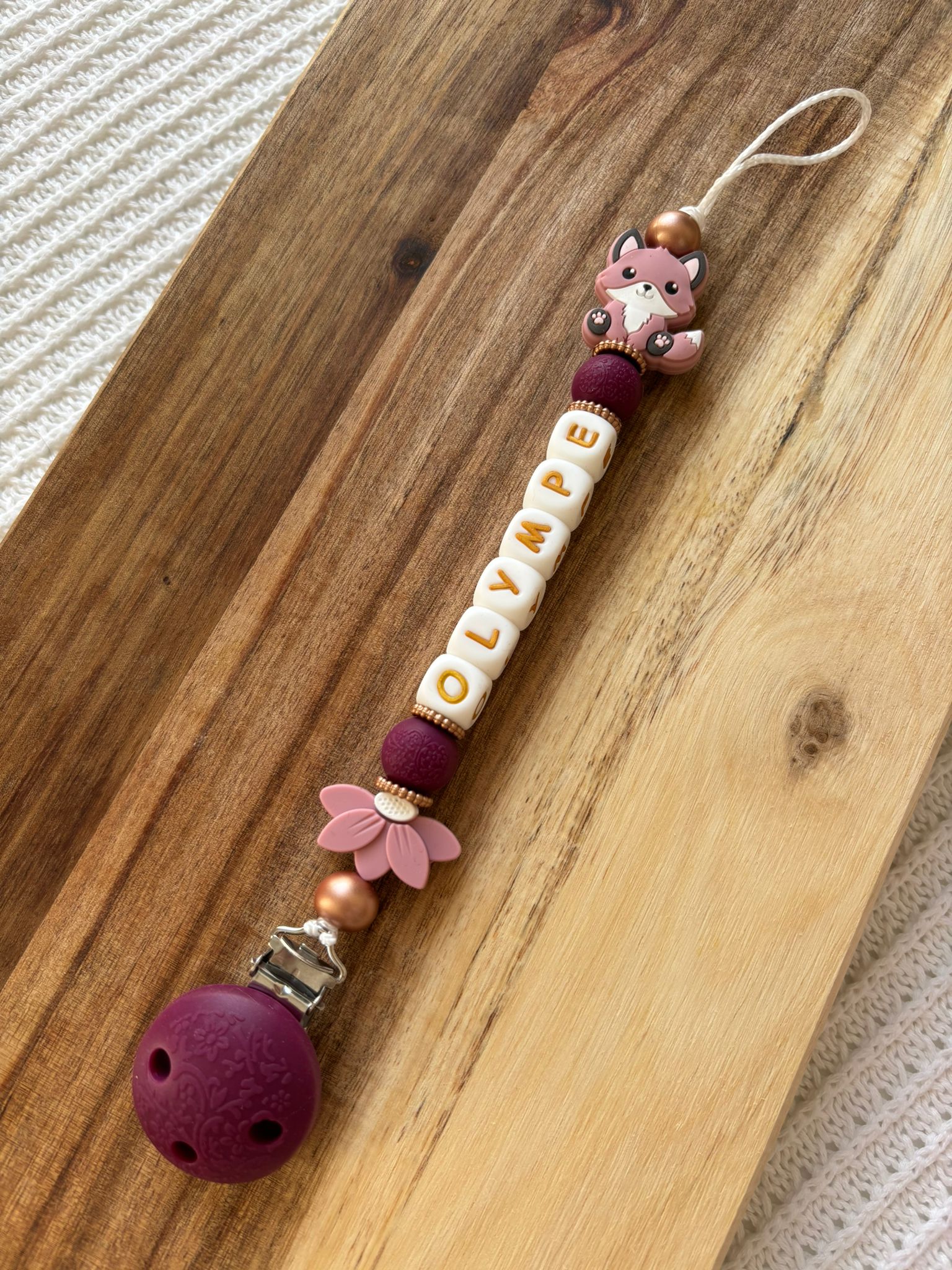 Attache tétine double fantaisie